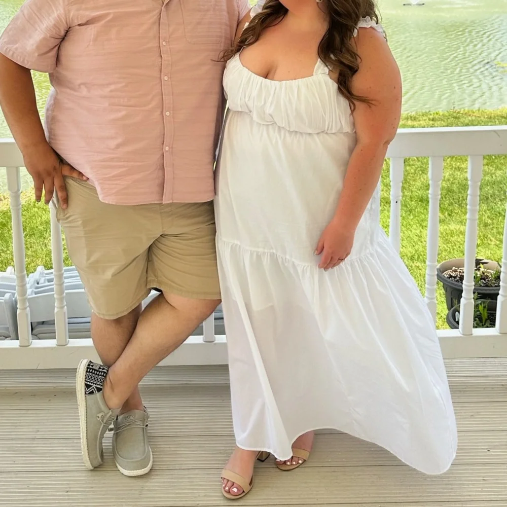 Abercrombie & Fitch Elegant White Maxi Dress